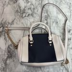 Coach  baby Bennett cream black satchel handbag shoulder strap leather purse Photo 4