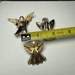 Angel Christmas Holiday Lot Of 3 Brooch Pin Angels 1 Two Tone 2 Gold Tone Photo 2