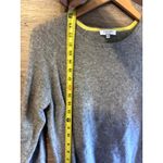 J. Society 100% Cashmere Sweater Sz medium Grey Preppy Stripped Crew Neck Gray Photo 4