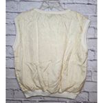 Timmy Woods Beverly Hills Collection 100% silk sequins sleeveless blouse Large. Photo 3