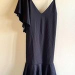 ZARA  Asymmetric Black Dress With Ruffled Sleeve/Hem‎ Womens Size S One Shoulder Photo 0