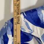 TanJay Womens Floral 3/4 Sleeve Open Front Cropped Jacket Blue White Size L Photo 7