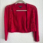 Covington  Women's Lace-Accent Red Cardigan Photo 0