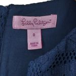Lilly Pulitzer  Navy Blue Augusta Lace Mini Shift Dress Size 0 Photo 5