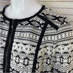 Chico's Chico’s‎ Tribal Fair Isle Southwestern Full Zip Knit Jacket Black Ivory Small Photo 5