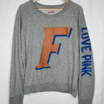 Victoria's Secret PINK  Florida Gators Sweatshirt Womens M‎ Gray Orange Sparkly UF Photo 0