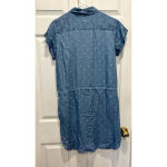 Thread & Supply Cap Sleeve Tencel Chambray Denim Tie Waist Dress Blue Small‎ S Photo 6
