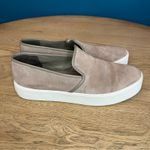 Vince  Brenden Suede Slip-On Platform Sneaker Taupe Women’s Size 10 Photo 1