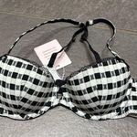 Savage X Fenty Black & White Gingham Remix Low Cut Balconette Bra 34B Padded Size undefined Photo 9