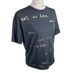 Stella McCartney  All Is Love Burnout T-Shirt Black Medium Short Sleeve Designer Photo 2