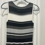 Kate Spade  Striped Sleeveless Sweater Dress Black & White Sz S Photo 5