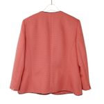 Le Suit 1990s Vintage Pink Polka Dot Blazer Jacket Black Trim 8 Photo 1