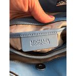 Michael Kors Quilted Blue Shoulder Bag With Chain Straps & MK Charm Photo 10