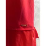 Ivanka Trump  Red Short Sleeve Tiered Hem Tunic Top Tie Detail Size L G Photo 4
