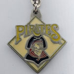 Vintage Pirates Baseball Fine Pewter Keychain Yellow Photo 0