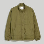 Madewell Green Cotton Bremen Bomber Zip Up Quilted Boxy Jacket Size XXL Photo 0