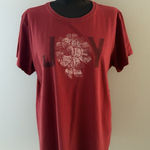 Life is Good Top Womens XL Cranberry Red JOY Christmas Short Sleeve T-shirt Photo 0