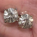 Large Diamond Studs Gold Photo 0