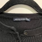 Brandy Melville  Black Ribbed Sweater Long Sleeve Top Women’s One Size EUC Photo 3