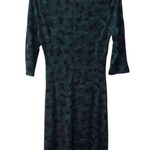 Hugo Boss BOSS  Epona V-Neck Sheath Midi Dress Printed Green Fantasy Medium NWT Photo 5