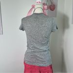 American Eagle  Vintage Y2K Baby Tee Preppy Bella Swan Tight Gray Womens‎ Size S Photo 4