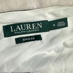 Ralph Lauren Lauren  A-Line Midi Dress Women's 8 White Black V-Neck Sleeveless Photo 6