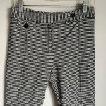 Derek Lam  10 CROSBY
Plaid Crop Flare Trousers In Black-white Photo 5