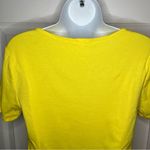 J.Crew  Factory Yellow Fitted Short Sleeve Cotton T-Shirt Ribbed Deep VNeck M Photo 6