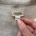L'Agence  Bella 3/4-Sleeve Linen Shirtdress Size Medium Photo 6