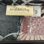 Avalanche Vintage  black floral true wrap midi dress size 3 Photo 4