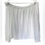 INC white long sleeved off shoulder blouse Size L Photo 2