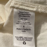 Free Assembly cream linen blend shorts romper jumpsuit belt button front Sz S Photo 15