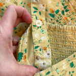 Aerie  Floral Tank Yellow Cropped Woven Top Size Large Photo 3