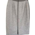 Lafayette 148 New York Mist Gray Linen Blend Straight Pencil Skirt Size 2 NWT Photo 1