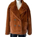 Badgley Mischka NWT  Brand Rollande Faux Fur Coat COLOR: COGNAC Photo 7