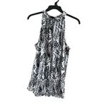 Cato  Black and White Sleeveless Ruffled Blouse Photo 9