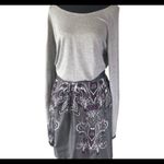 #118 SILK LOOK PLUM AND GRAY SKIRT Size M Photo 1