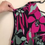 Chico's Chico’s Women’s Floral Hawaiian Tropical Print Cap Sleeve Midi Maxi Dress Photo 3