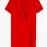 ZARA  Button Front Blazer Mini Dress S Red Photo 1