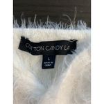 Cotton Candy LA White Fuzzy‎ Bandeau Crop Top Y2K Stretch Large Sexy Coquette Photo 3