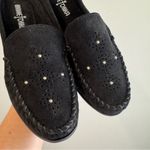 Minnetonka  Leila Black Suede Studded Moccasin Mules Size 9 Photo 1
