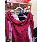 Abercrombie & Fitch Long Sleeve Off The Shoulder Satin Dress Size Small Tall Photo 8