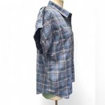 Blue and Pink Button Down Shirt Classic Plaid Design Size L Photo 1