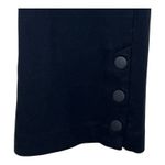 CAbi  Keen Kick Flare Cropped Ponte Pants‎ Navy Blue Snap Detail Size 12 #6043 Photo 3
