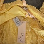 Oh Polly  Yellow Beaded Mini Dress Photo 2