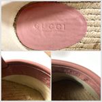Gucci Pink GG Canvas Leather Pink Espadrille Flats Size EU 36 Photo 9