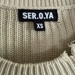 SER.O.YA | Sage Green Devin Distressed Sweater Dress Mini Chest Flap Pocket | XS Photo 3