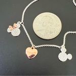 Disney Unwritten Crystal Mickey & Minnie Mouse Rose-gold plated Hearts Bracelet Photo 3
