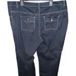 Style & Co navy blue with tan stitching cotton denim look pants 20W Photo 2