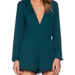 Revolve Lovers + Friends Emerald Green Lace Romper NWT Size Small Photo 0